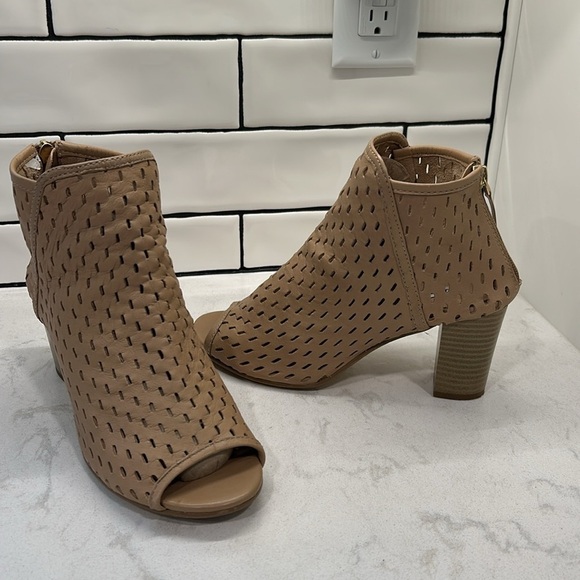 Dune London Jonah Womens Leather Open Toe Ankle Boot Sz 39 US 8 - Picture 15 of 16